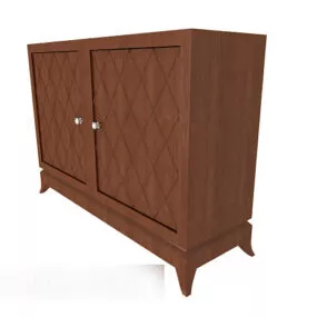 European Wood Side Cabinet Design 3d model