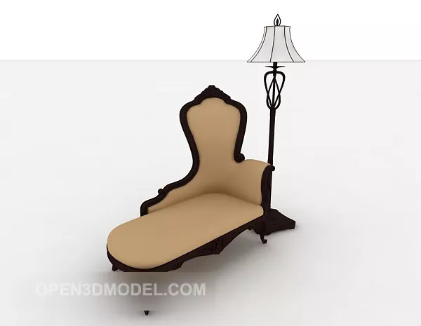 European Vintage Single Sofa 3d model European Vintage Single Sofa 3d model