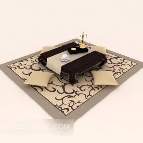 Japanese-style Wooden Coffee Table 3d model