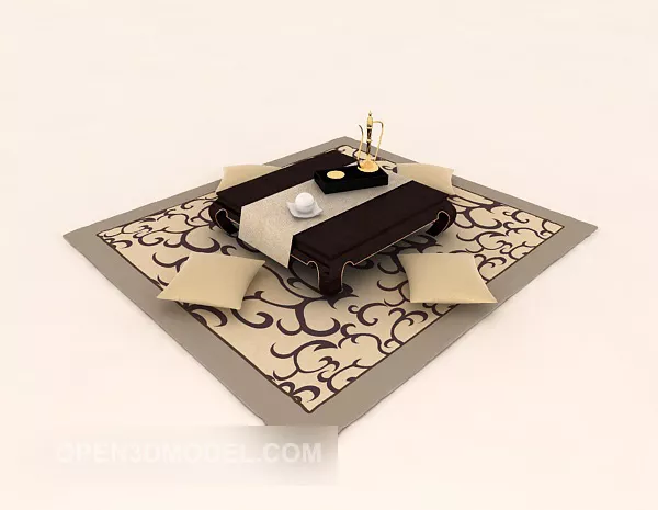Japanese-style Wooden Coffee Table 3d model Japanese-style Wooden Coffee Table 3d model