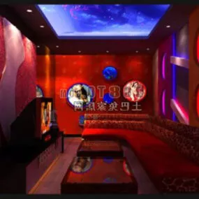 Club Interior Corner Sofa 3d model