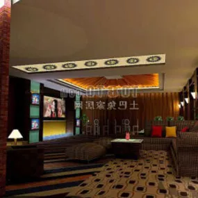 Music Club Decor Interior 3d model