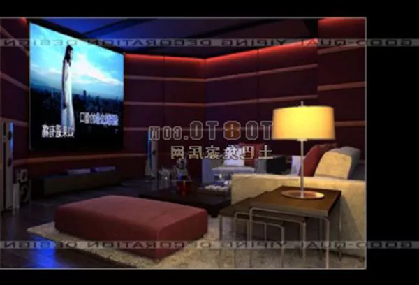Dark Of Library Room With Sòa Interior 3d model Dark Of Library Room With Sòa Interior 3d model