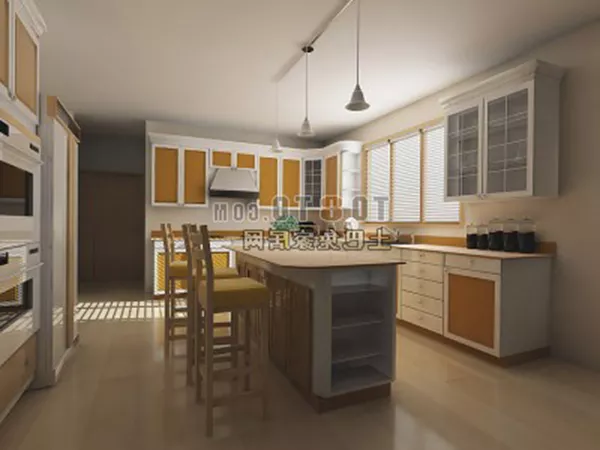 Kitchen Wooden Common Style 3d model Kitchen Wooden Common Style 3d model