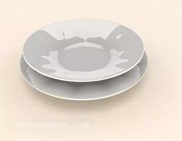 Kitchen White Dishes 3d model Kitchen White Dishes 3d model