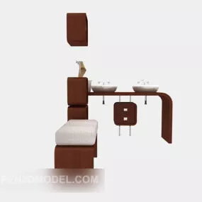 Kitchen Bath Modern Cabinet 3d model