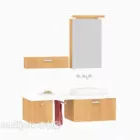 Kitchen Wash Basin Modern Style 3d model