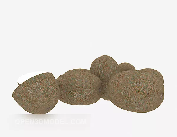 Nature Kiwi Fruit 3d model Nature Kiwi Fruit 3d model