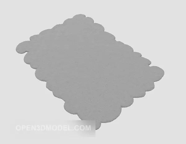 Lace Carpet Grey Color 3d model Lace Carpet Grey Color 3d model