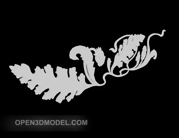 Lace Wall Decorative Pattern 3d model Lace Wall Decorative Pattern 3d model