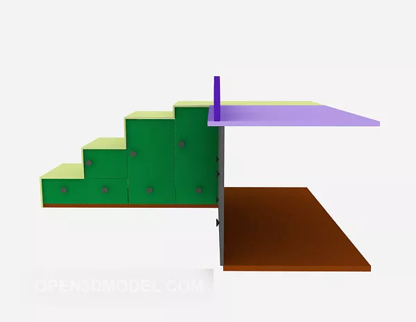 Wooden Ladder 3d model