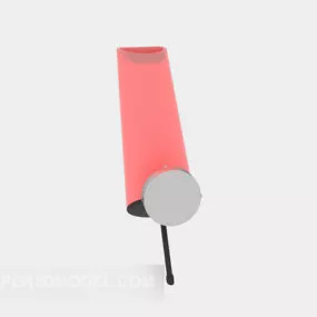 Lamp Red Shade 3d model