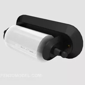 Iron Wall Lamp White Shade 3d model