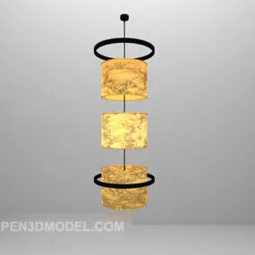 Golden Shade Chandelier Lighting 3d model