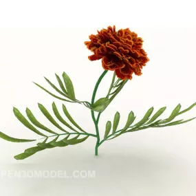 Large Flower Red Color 3d model