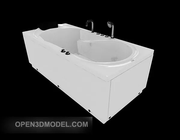 Bathing Round Bathtub Sanitary 3d model