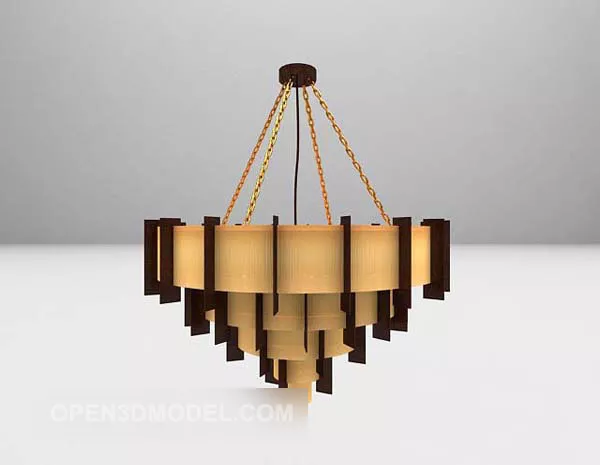 Large Multi-shading Chandelier Furniture 3d model Large Multi-shading Chandelier Furniture 3d model