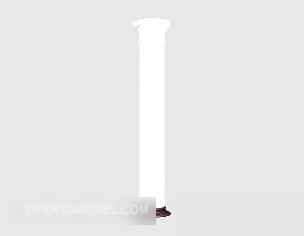 Greek Column Damage Ancient Architecture 3d model
