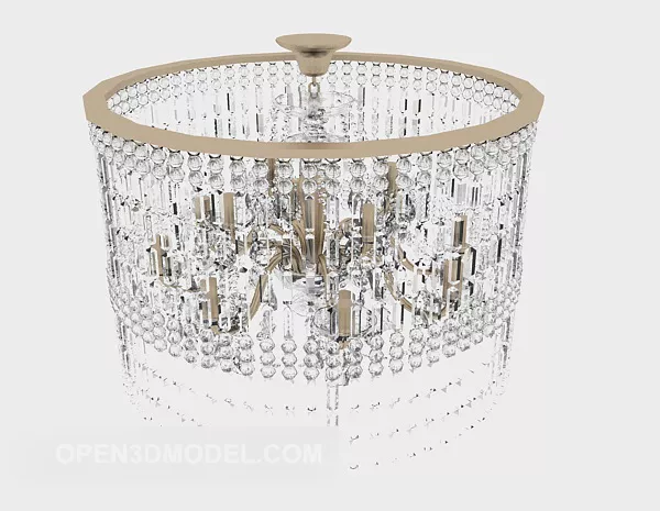 Large Crystal Home Chandelier 3d model Large Crystal Home Chandelier 3d model