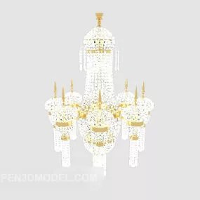 Large Home Crystal Chandelier 3d model
