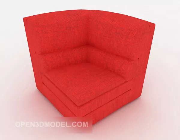 Large Red Single Sofa Decor 3d model Large Red Single Sofa Decor 3d model