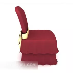 Large Red Stylish Dining Chair 3d model