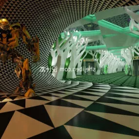 Large Robot Maker Workshop 3d model