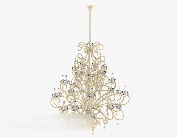 Large Simple Chandelier 3d model Large Simple Chandelier 3d model
