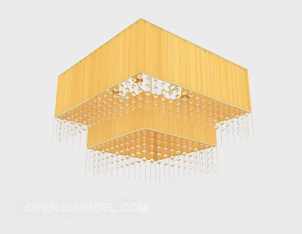 Large Yellow Home Modern Chandelier 3d model Large Yellow Home Modern Chandelier 3d model
