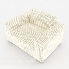 Lattice White Single Sofa V1 3d model