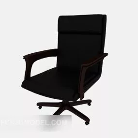 Leather Black Office Chair 3d model