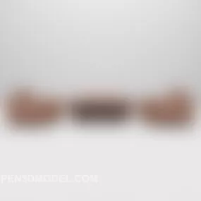 Leather Sofa Furniture Table 3d model