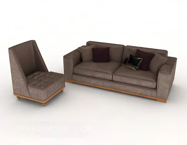 Leather Commonly Used Sofa 3d model Leather Commonly Used Sofa 3d model