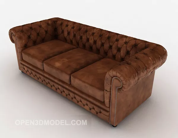 Leather Material High-end Sofa 3d model Leather Material High-end Sofa 3d model