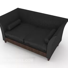 Leather Home Double Sofa Furniture 3d model