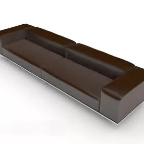 Leather Simple Home Multi-person Sofa 3d model