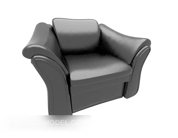 Leather Simple Single Sofa 3d model Leather Simple Single Sofa 3d model