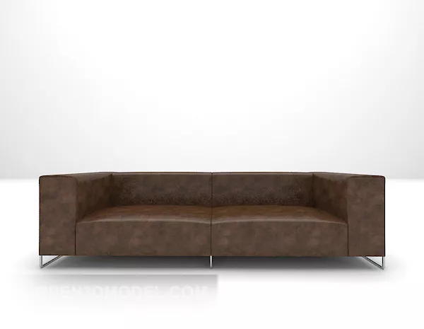 Leather Sofa Two Seaters 3d model Leather Sofa Two Seaters 3d model