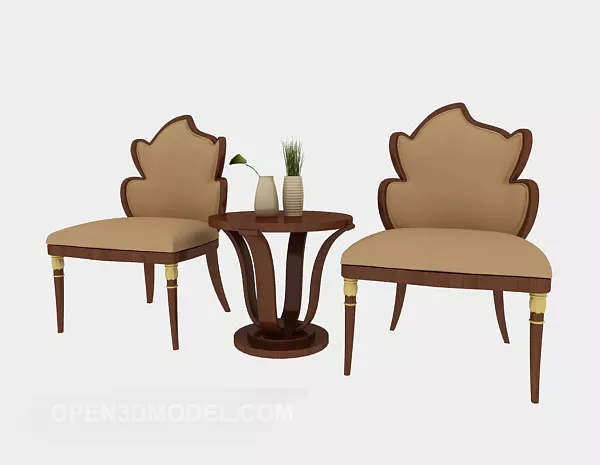 Leisure Chinese Table And Chair 3d model Leisure Chinese Table And Chair 3d model