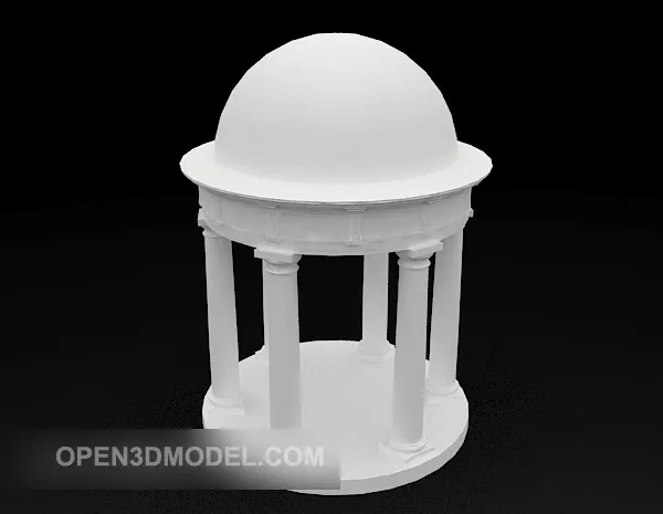 European Stone Pavilion Building 3d model