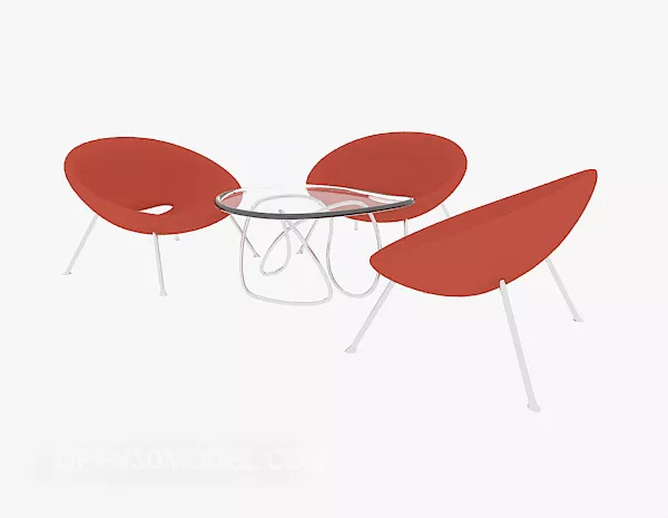 Leisure Area Coffee Table Table Chair 3d model Leisure Area Coffee Table Table Chair 3d model