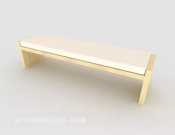 Gym Bench With Barbell On Bar 3d model