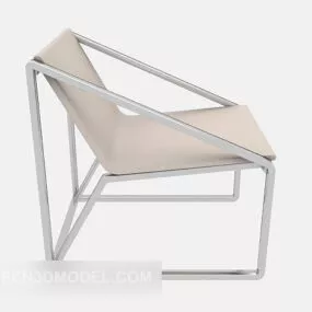Home Leisure Chair Beige Color 3d model