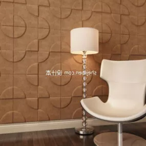 Interior Wing Chair Floor Lamp Furniture 3d model