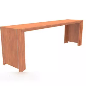 Park Solid Wood Bench 3d model