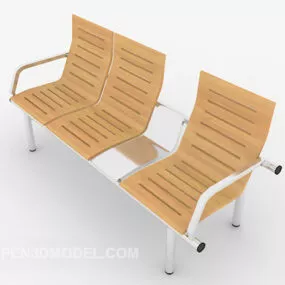 Leisure Solid Wood Chair 3d model