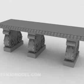 Park Relax Stone Stool 3d model