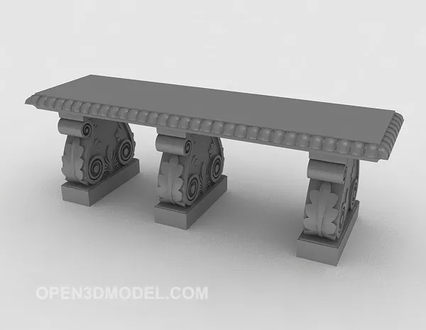 Park Relax Stone Stool 3d model Park Relax Stone Stool 3d model