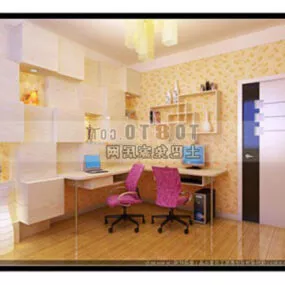 Home Library Room 3d model