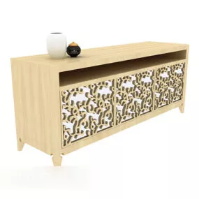 Light European Edge Cabinet 3d model